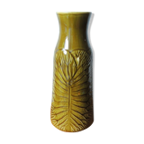 Gien  vase in olive green slurry 60s