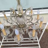 10-branch glass tassel chandelier