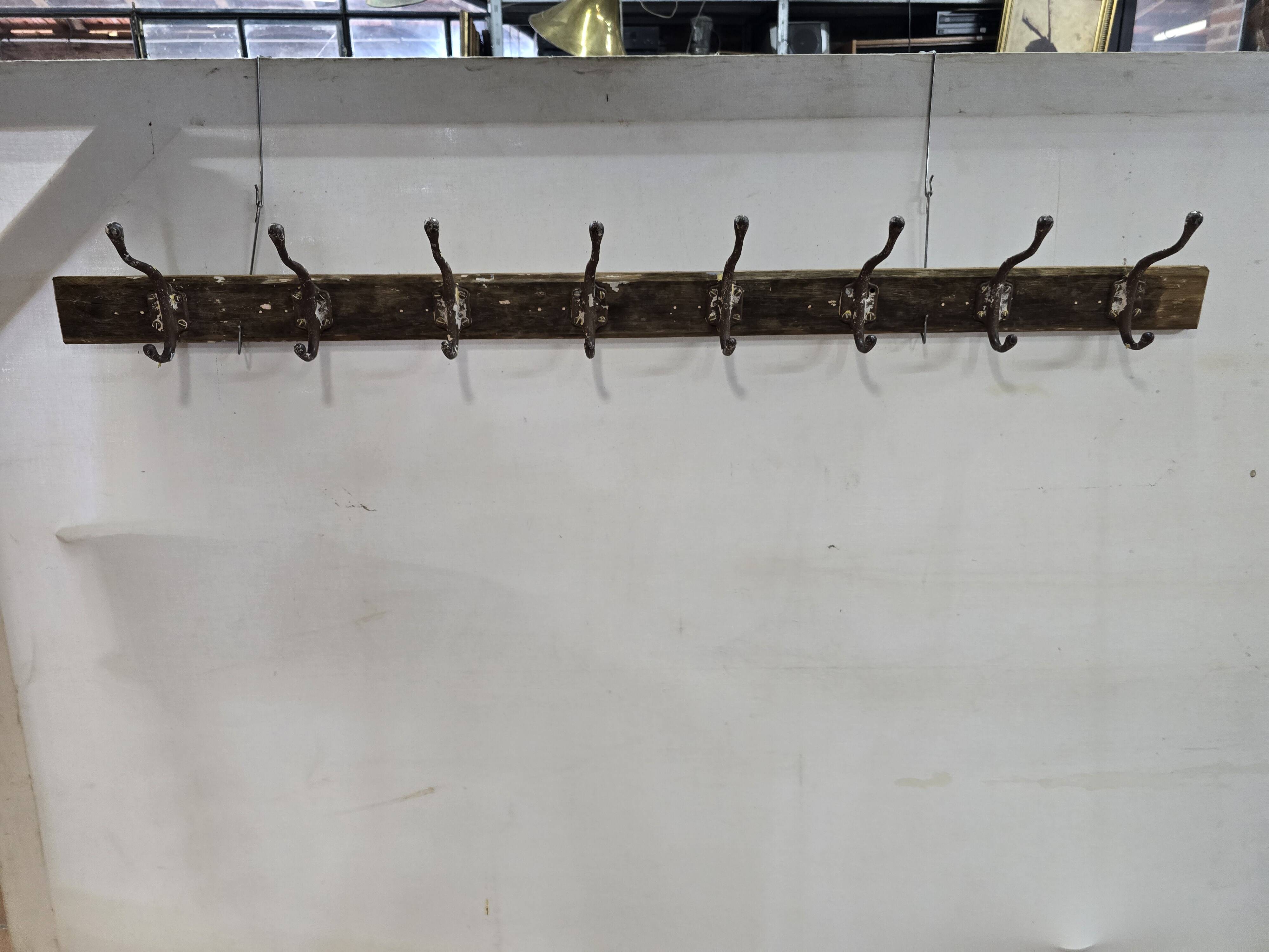 Old school coat rack with 8 hooks