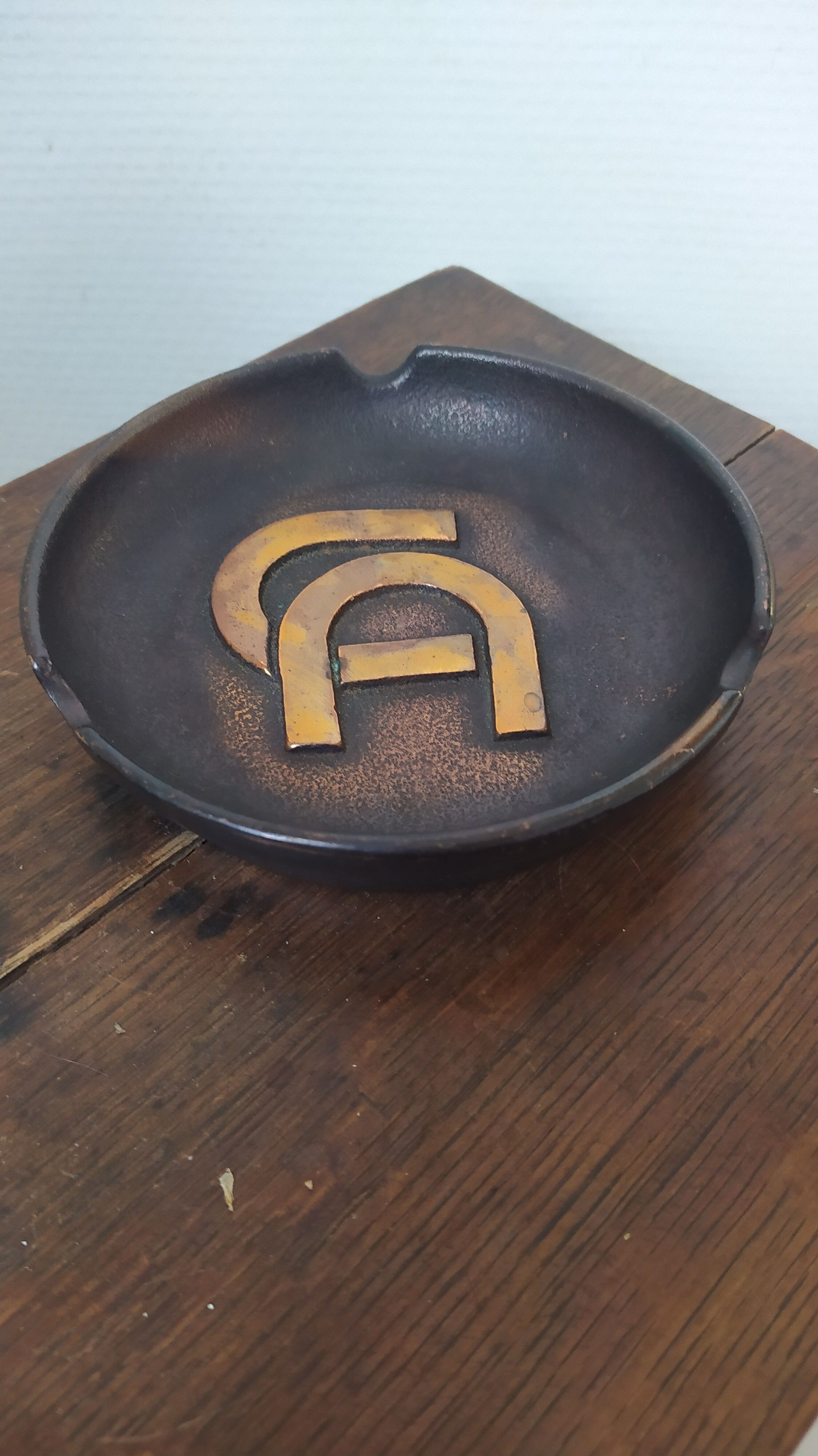 Crédit Agricole advertising ashtray in cast iron
