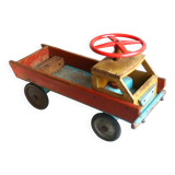 Jouet, camion décoratif en bois peint, début XXème