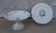 Compotier and plate painted porcelain Old Paris XIXth