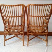 Pair of rattan armchairs