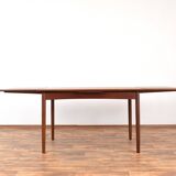Table à manger extensible en teck danois du milieu du siècle, années 1960.