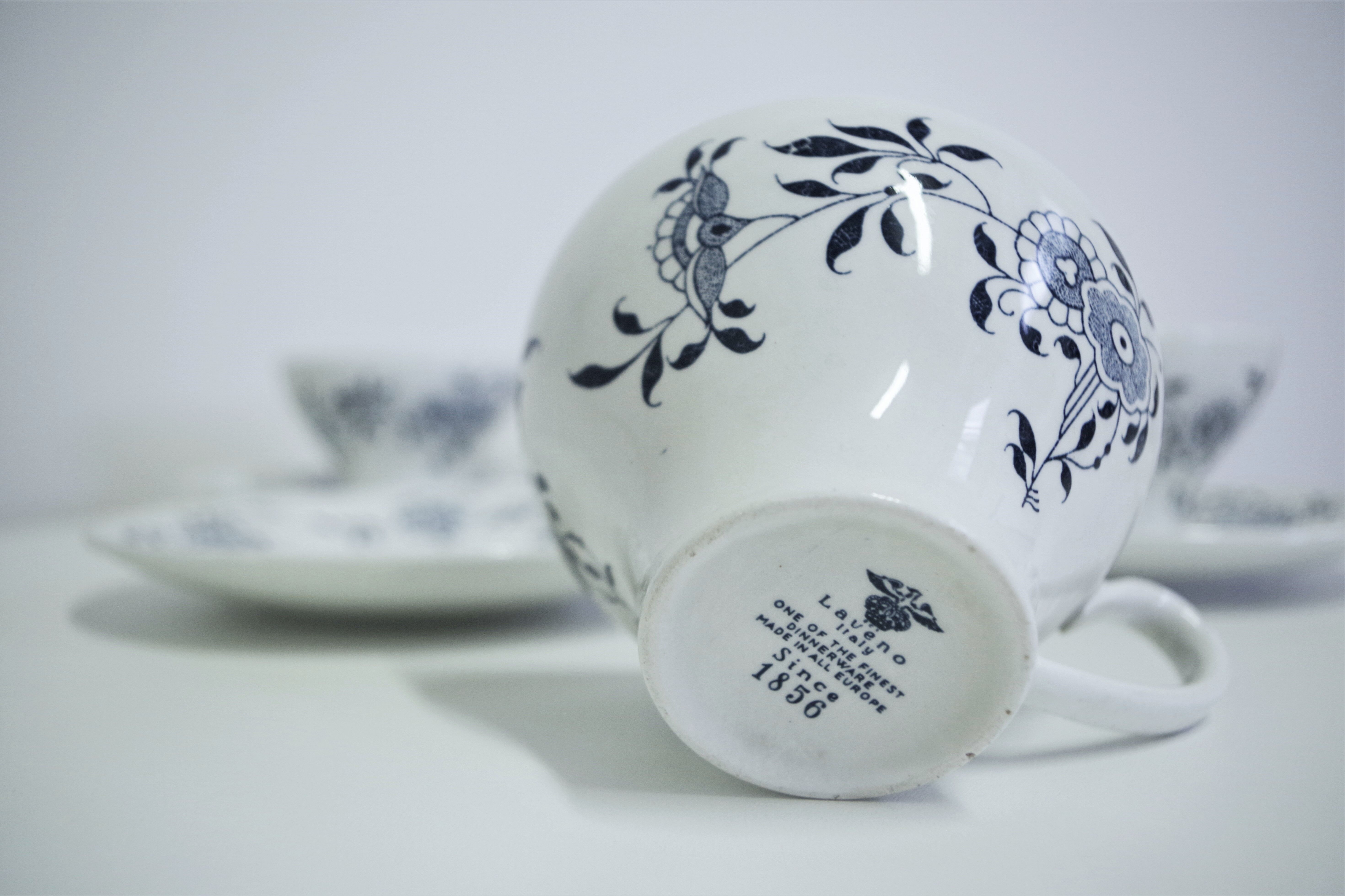 Laveno cups, italy, 1950s, set of 8