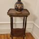 Mahogany side table with marble and bronze in Louis XV style.