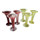 6 mouth-blown twisted glasses from 1925, Germany