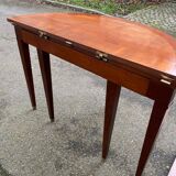 19th-century wooden extendable console table with 3 extensions.