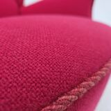 1960s, Danish armchair, furniture wool, beech wood logs.