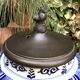 Delft. Important potiche in earthenware with blue and white decoration.