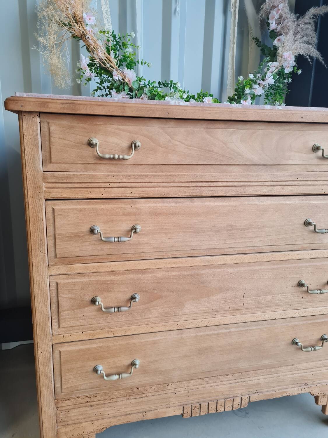 Commode art déco vintage bois massif