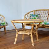 Vintage rattan lounge set 1970