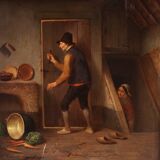 Flemish painting signed Venneman from the mid-19th century