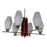 Large Mid-Century Arredoluce Monza manner chandelier. 1950s Italian design