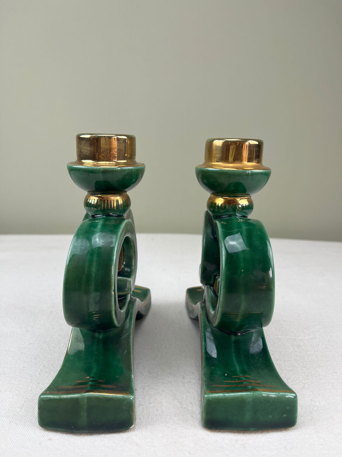 Ceramic candle holders from the 1950s
