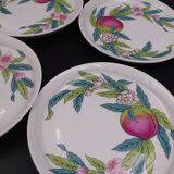 Lot of 6 porcelain bread plates from Paris décor Abondance - Perfect condition