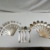 Cutlery set 24 pieces Art Deco in silver metal 84g - Goldsmith's mark