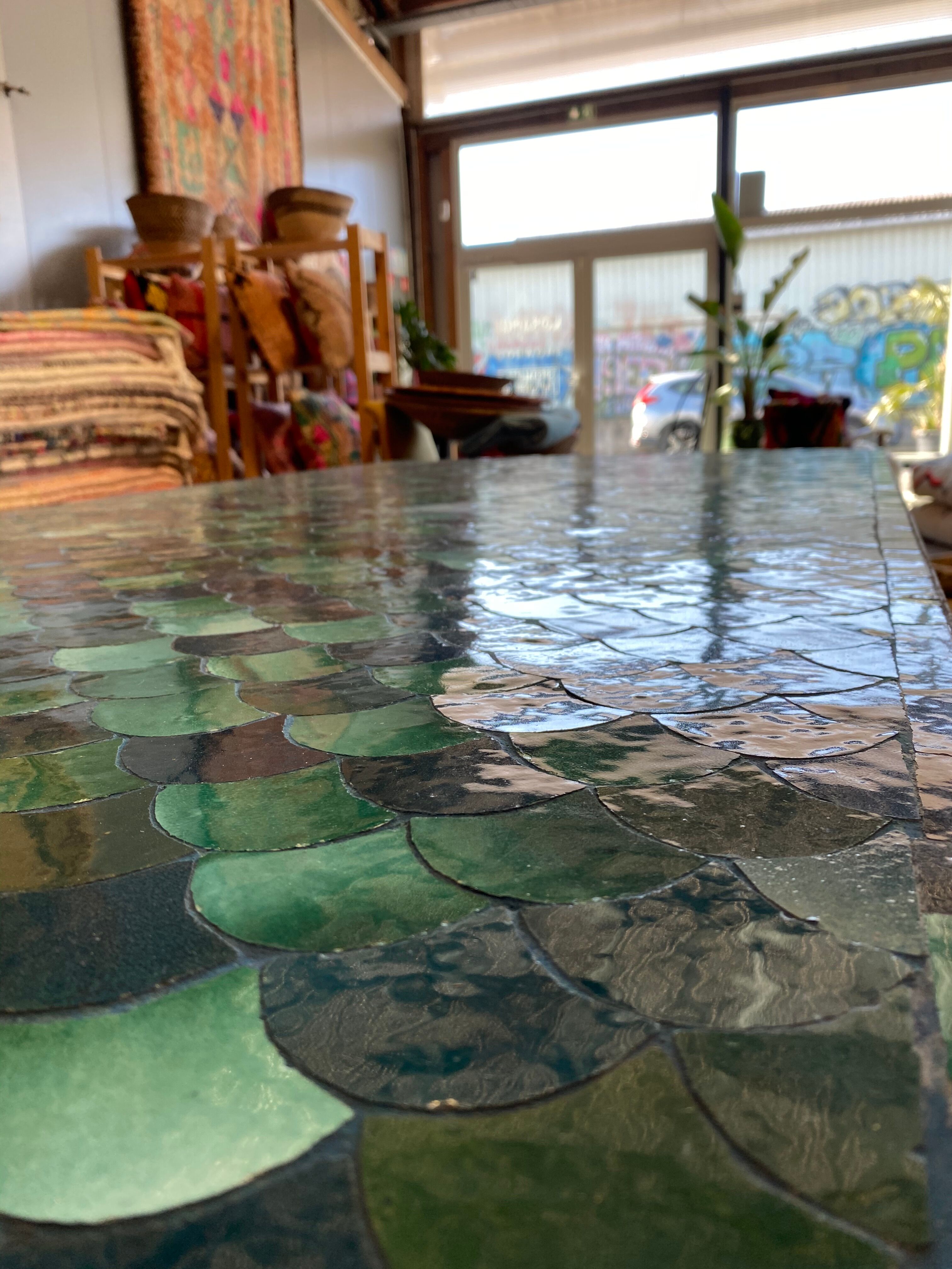 180x90x76 cm artisan zellige table