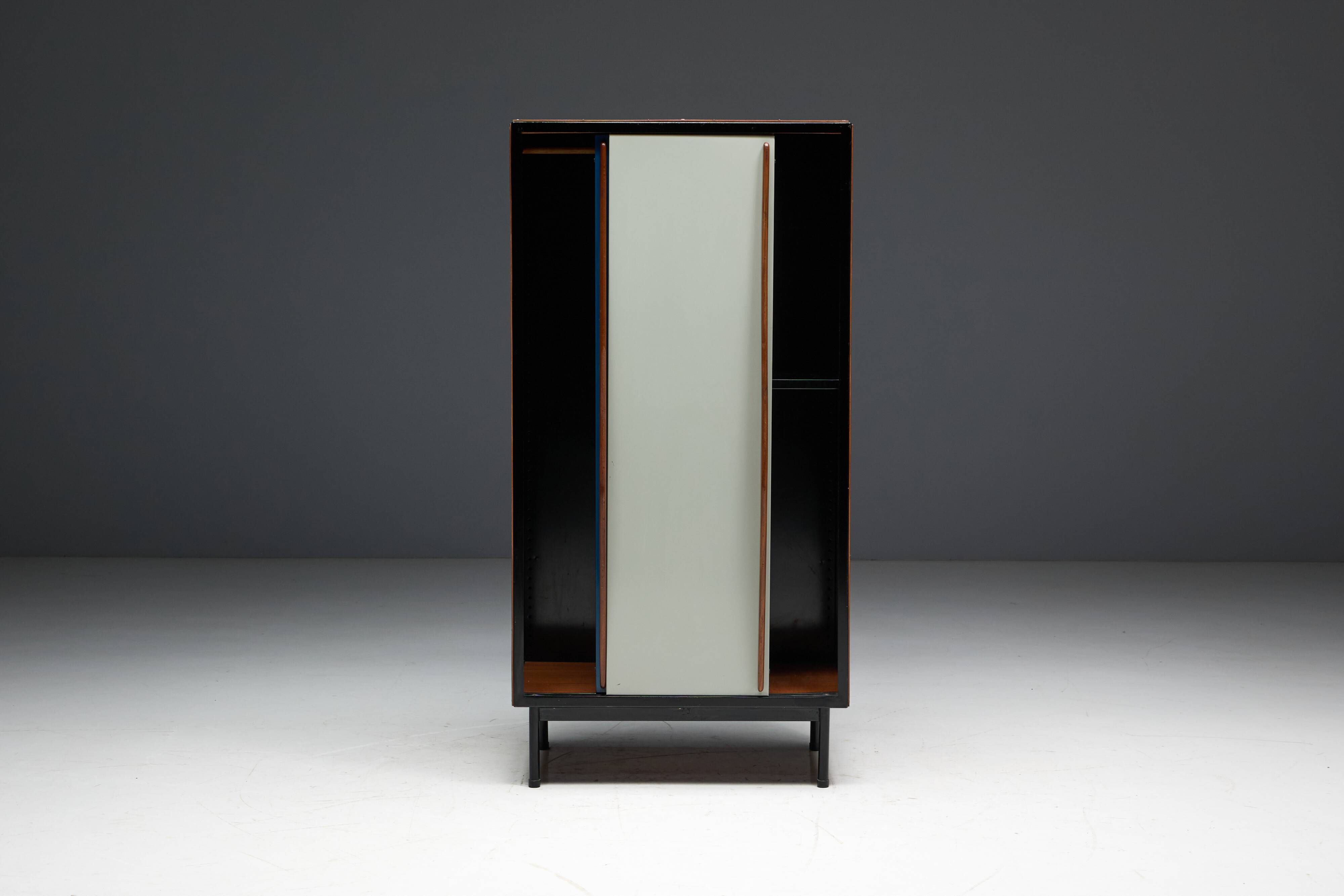 Modernist wardrobes by Willy Van Der Meeren for Tubax, Belgium, 1950s