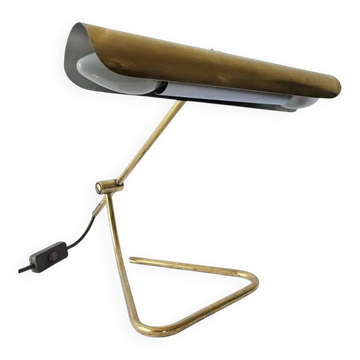Lampe de table ou de bureau en laiton rare des années 1970 OMI, bureau ou banque, Allemagne.