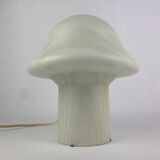 Mushroom table lamp by Peill and Putzler in striped glass, 1970.