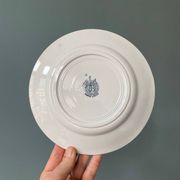 Series of 9 flat plates Terre de Fer “Marie-Louise” St Amand and Hamage