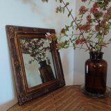 Small rectangular mirror with mercury glass "Leluc"