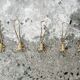 lot de 5 patères ancienne en metal dorè