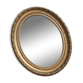 Miroir vintage ovale doré