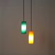 Ensemble de 2 lampes suspendues en verre Nordisk Solar Compagni / Holmegaard “74105” / Design danois moderne des années 60.