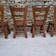 Brutalist oak chairs