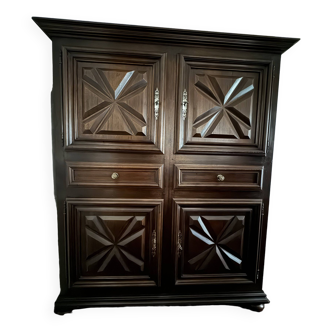 Carved solid wood cabinet