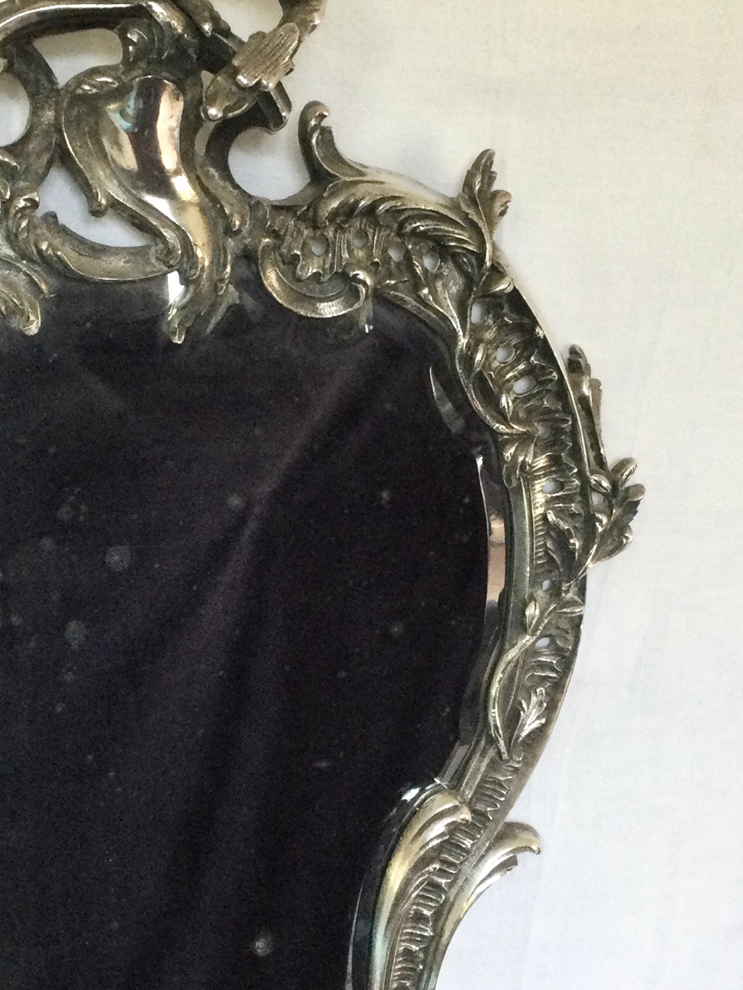 Nineteenth century mirror in silver bronze