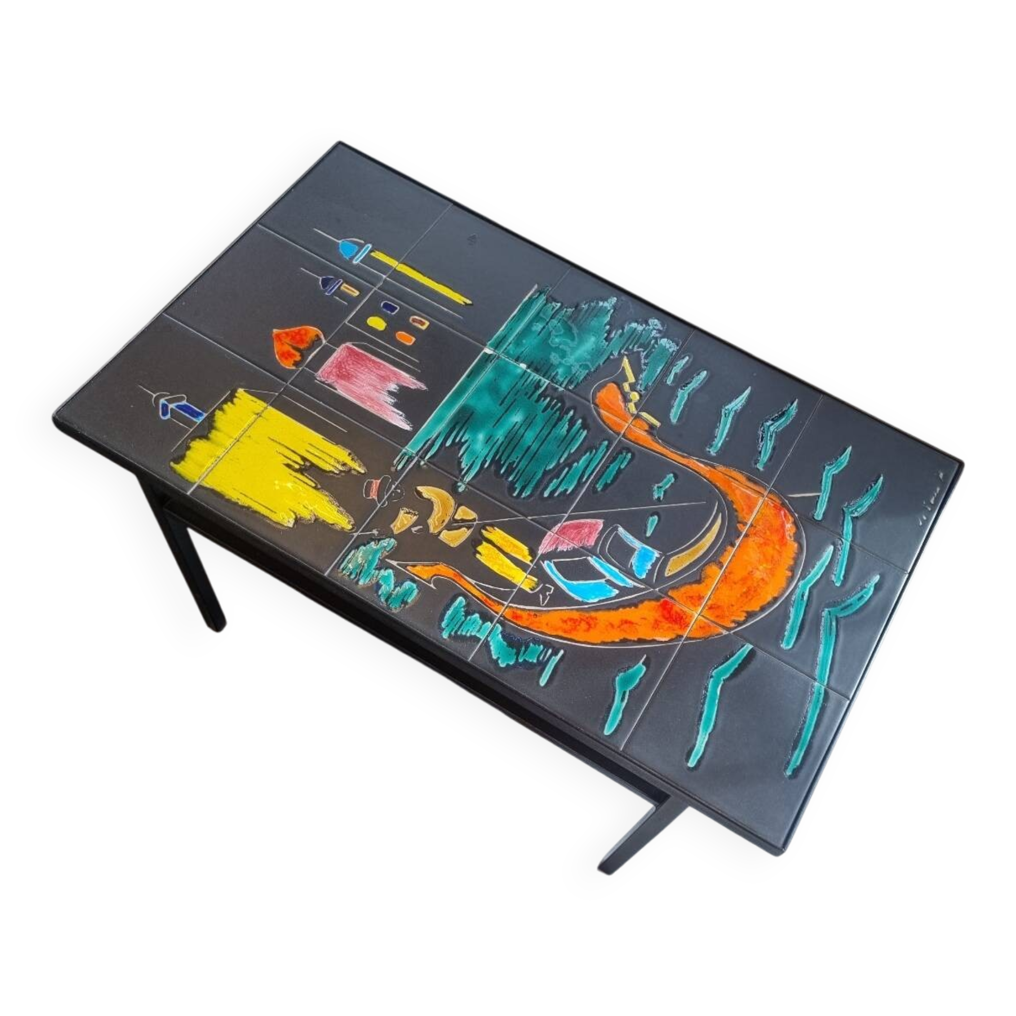 Vintage coffee table signed