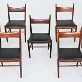 H. Vestervig Eriksen set of nine dining chairs rosewood Tromborg Denmark 1960