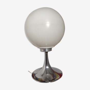 Lamp ball chrome foot tulip of the 1960s