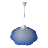Blue glass pendant light