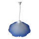 Blue glass pendant light