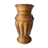 VAse en osier tressé bi coloré