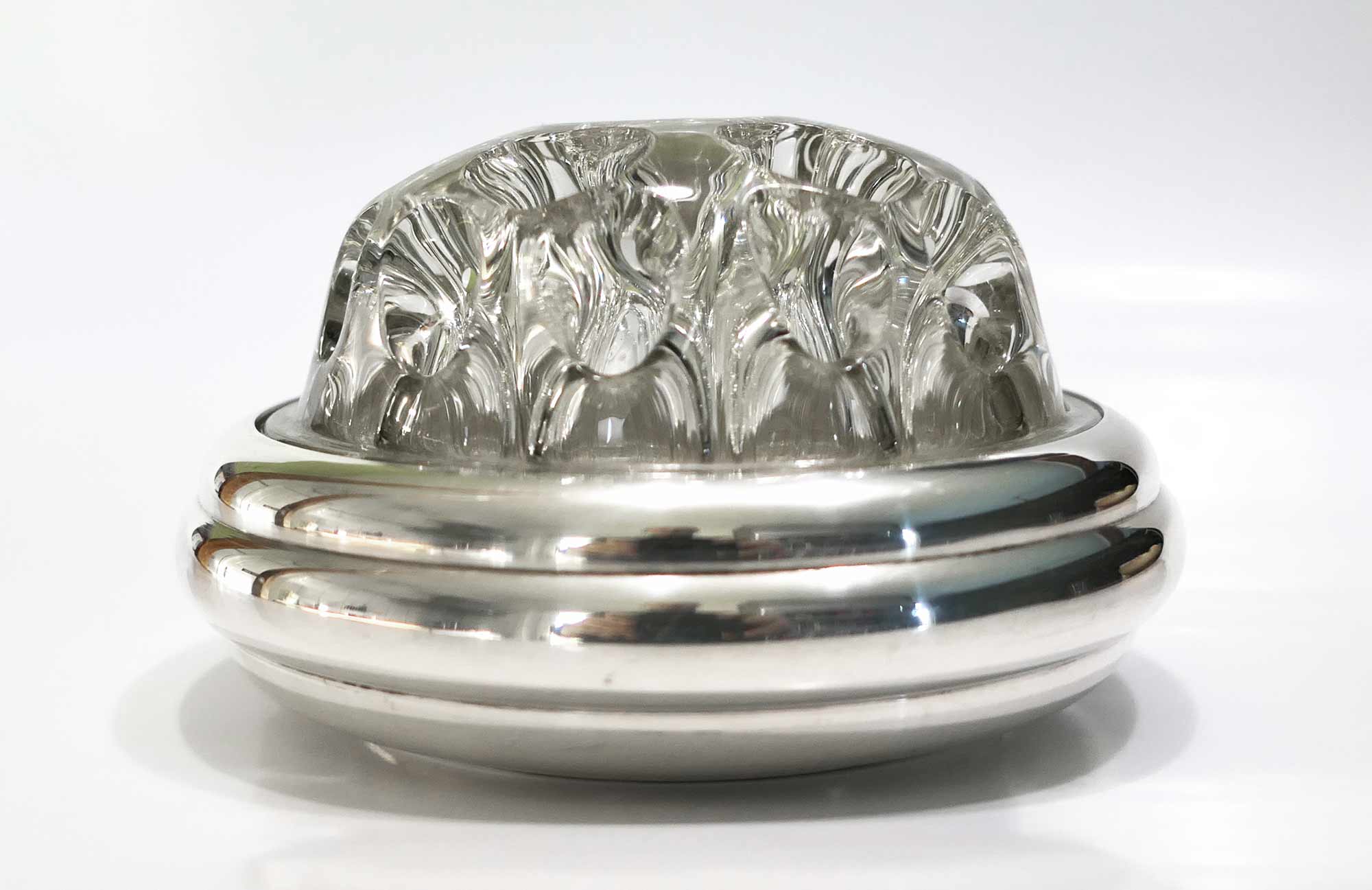 Pique flowers or wears silver metal pen Christofle Gallia