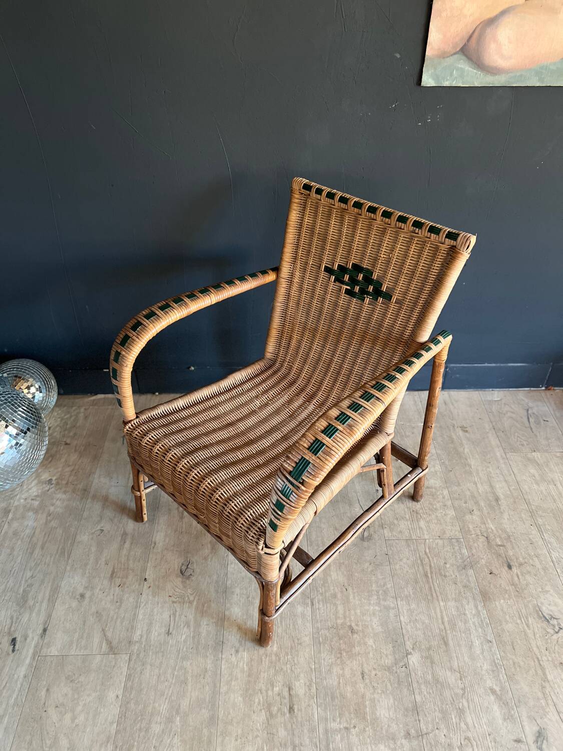 Wicker armchair