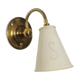 Magnificent adjustable italian Mid Century Modern brass wall sconce