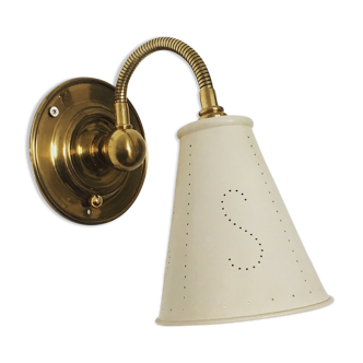 Magnificent adjustable italian Mid Century Modern brass wall sconce