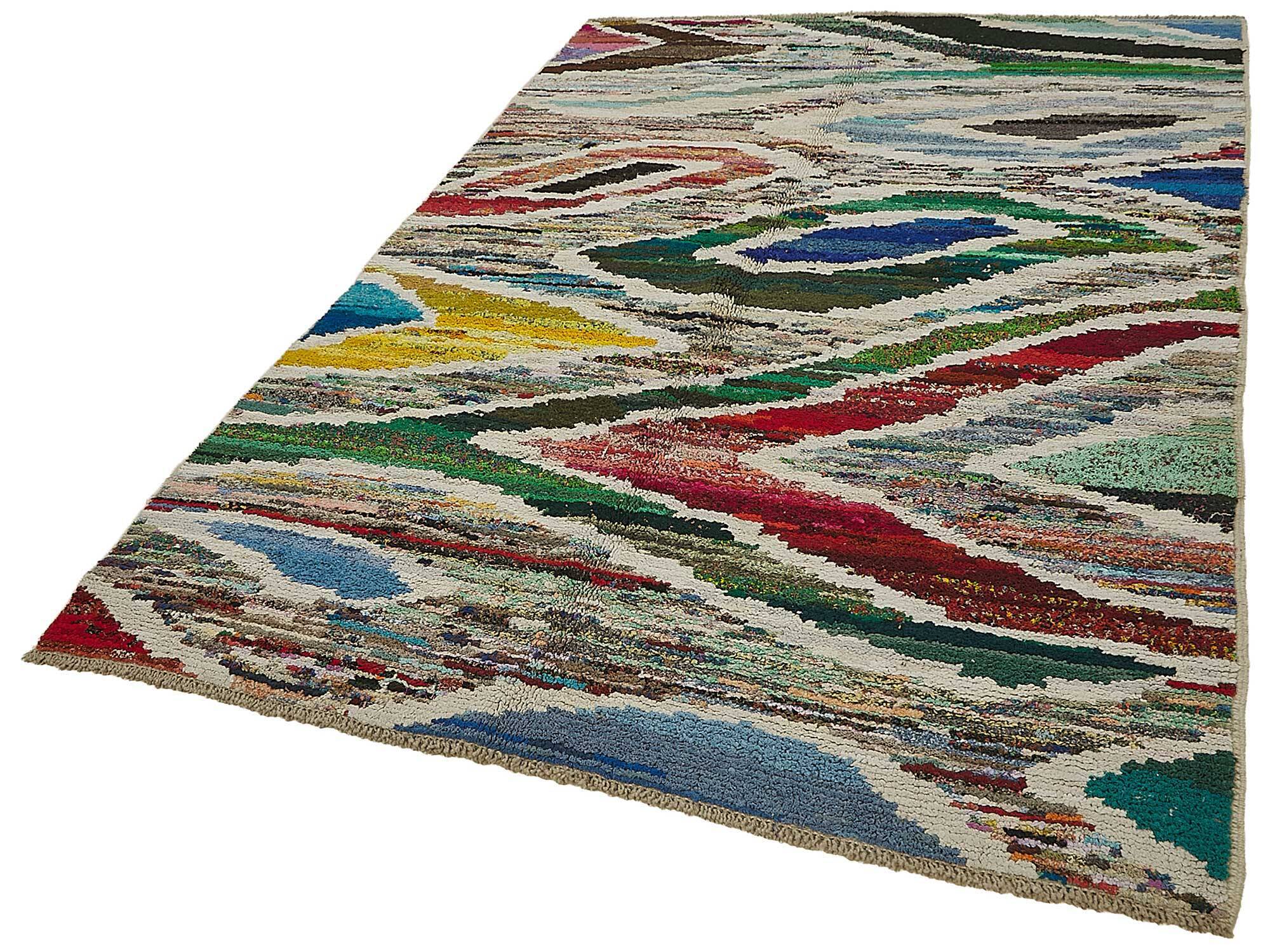 Handwoven Turkish Recycled Boho Rug 177 cm x 260 cm