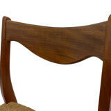 Mid-century teak dining chair by Arne Wahl Iversen for Glyngøre Stolefabric