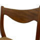 Mid-century teak dining chair by Arne Wahl Iversen for Glyngøre Stolefabric