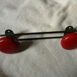 Door coat metal with 2 red hooks