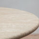 Table basse ronde en travertin par Peter Draenert, années 1970