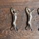 Set of 6 silver-plated horse knife rests L8 H2