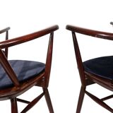 Set of 4 Windsor chairs, mahogany, 1960